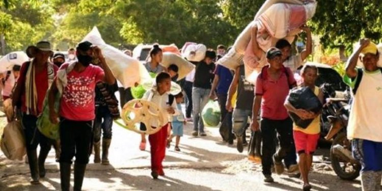 Un millón y medio de desplazados desde el inicio de las negociaciones de paz. El gobierno colombiano estima que continúa la movilización de personas a pesar del comienzo del diálogo de paz. Foto Infobae.
