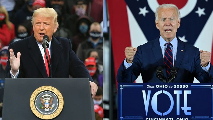 Joe Biden y Donal Trump en campañas electorales rumbo a la presidencia de Estados Unidos