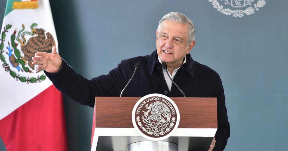 El presidente de México, Andrés Manuel López Obrador en su gira por San Lluis Potosí