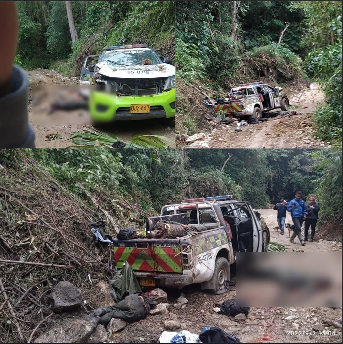 Atentado contra policías en Colombia