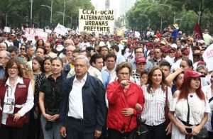 El presidente de México, Andrés Manuel López Obrador durante la Marcha del Silencio 