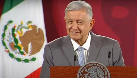 El presidente de México, Andrés Manel López Obrador, encabezando la conferencia matutina