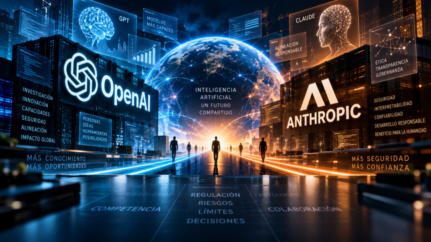 OpenAI y Anthropic en el centro del debate sobre seguridad, competencia y desarrollo de inteligencia artificial.